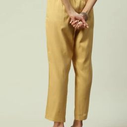 biba Solid Pants with Elasticated Drawstring Waistband image 4