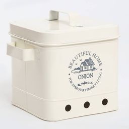 home centre Typographic Print Onion Canister with Lid image 4