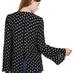 aditi wasan Polka-Dot Open-Front Shrug image 4