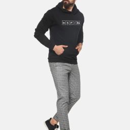 campus sutra Typographic Print Hooded Sweatshirt image 4