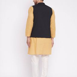 even Embroidered Nehru Jacket with Patch Pockets image 4