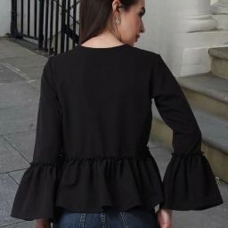 popwings Front-Open Shrug with Bell Sleeves image 4