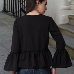 popwings Front-Open Shrug with Pearl Button-Loop Closure image 4
