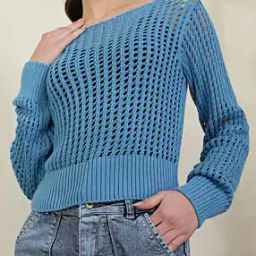 Shein Crop Length Boat Neck Full Peasant Sleeves Sheer Fitted Top-image-97