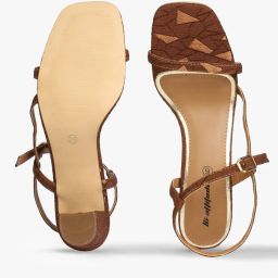 hi-attitude Strappy Block Heels with Buckle Fastening image 4
