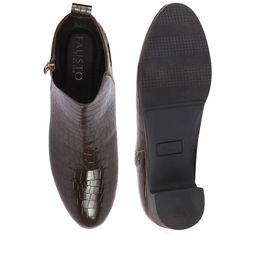 fausto Reptilian Pattern Ankle-Length Boots image 4