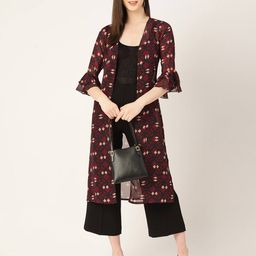 wisstler Geometric Print Front-Open Shrug image 4