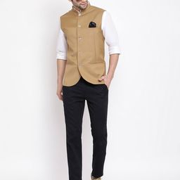vastramay Slim Fit Nehru Jacket with Welt Pockets image 4