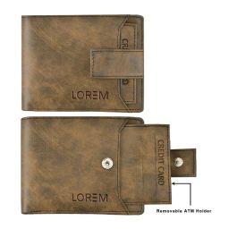 lorem Men Bi-Fold Wallet with Snap-Button Closure image 4