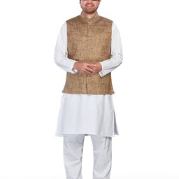 authentics Men Patterned Regular Fit Nehru Jacket image 4