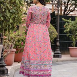 juniper Printed A-line Kurta with Dupatta image 4