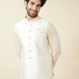 manyavar Self-Design Nehru Jacket image 4