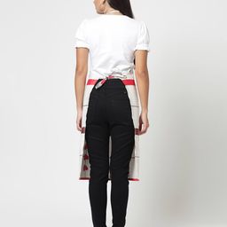 arrabi Checked Apron with Patch Pockets image 4