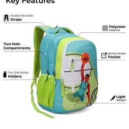 nasher miles Boys Graphic Print Backpack with Zip-Closure image 4