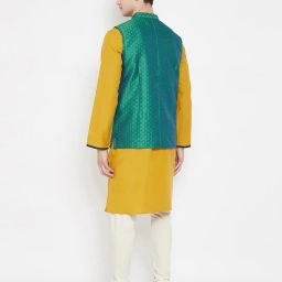 even Floral Pattern Button-down Nehru Jacket image 4