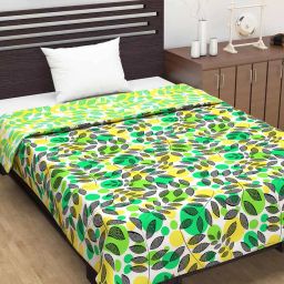 divine casa Set of 2 Leaf Print Reversible Single Dohars image 4