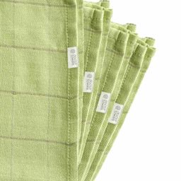 doctor towels Set of 4 Checked Banana Double Cloth Face Towels 17" x 17" image 4