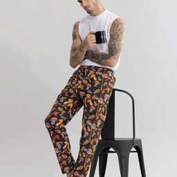 snitch Printed Relaxed Fit Pyjamas with insert Pockets image 4