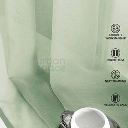 urban space Set of 2 Sheer Linen Window Curtains image 4