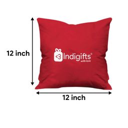 indigifts Typographic Print Square Cushion with Mug image 4
