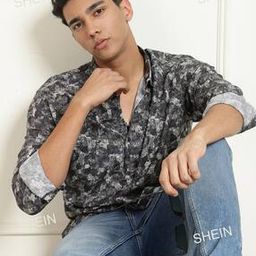 Shein Casual Spread Collar French Front Placket Knitted Shirt-image-78