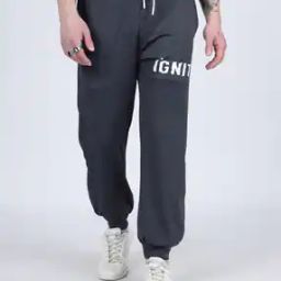 Shein Ankle Length Typographic Print Joggers-image-82