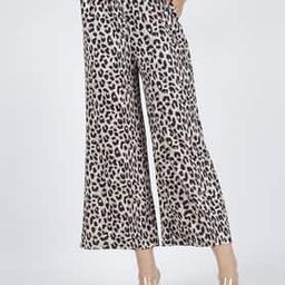 Shein Ankle Length High Rise Animal Print Flared Fit Palazzo-image-33