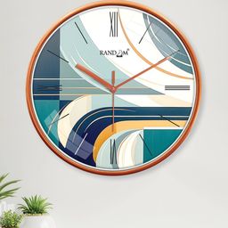 random Printed Round Wall Clock image 4