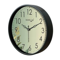 random Leaf Print Round-Shaped Analogue Wall Clock image 4
