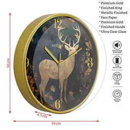 random Graphic Print Round Wall Clock image 4