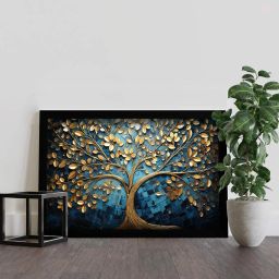 random Tree Wall Painting with Frame image 4