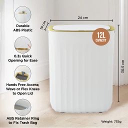 umai Plastic Sensor Dustbin with Lid image 4