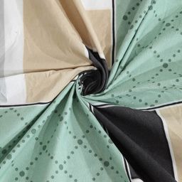 arrabi Geometric Print Double Size Bedsheet with 2 Pillow Covers image 4