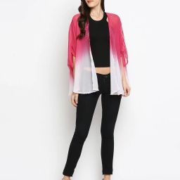 belleziya Ombre-Dyed Front-Open Shrug image 4