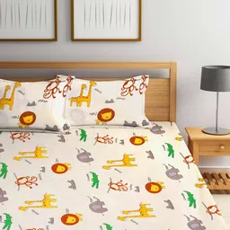 klotthe Set of 2 210 TC Geometric Print King-Size Bedsheets with Pillow Covers image 4