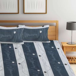 klotthe Set of 2 Geometric Print Double Bedsheet with Pillow Covers image 4