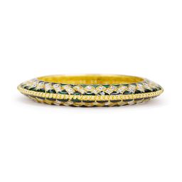 the pari Set of 2 Kundan-Studded Slip-On Broad Bangles image 4