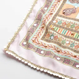 swi stylish Phulkari Embroidered Dupatta with Mirror Work image 4