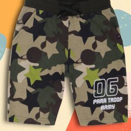 3pin Camouflage Printed Shorts with Drawstring Waist image 4