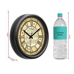 random Typographic Print Round-Shape Plastic Wall Clock image 4