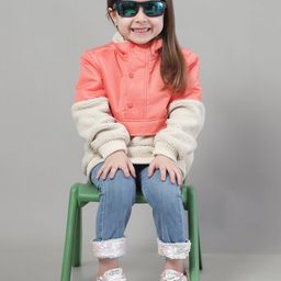 house of vedas Colourblock Jacket with Half-Button Closure image 4