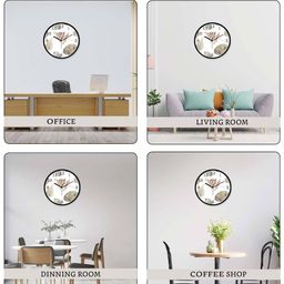 random Leaf Print Dial Wall Clock image 4