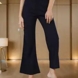 Shein Full Length Flared Fit Trousers-image-94