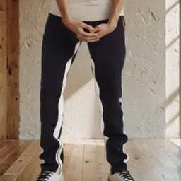 Shein Full Length Contrast Panel Fitted Track Pants-image-93
