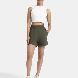 jockey Women Mid-Rise Shorts with Elasticated Waist image 4