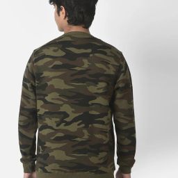 crimsoune club Camouflage Print Crew-Neck Sweatshirt image 4
