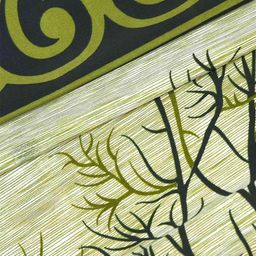 cortina eyelet curtain Set of 2 Leaf Print Door Curtains image 4