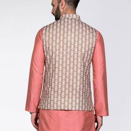 kisah Geometric Print Nehru Jacket image 4