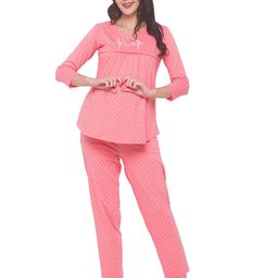 av2 Printed Maternity Top & Pyjama Set image 4