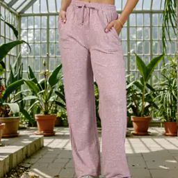 Shein Full Length High Rise Heathered Straight Fit Pants-image-24